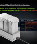 Image of Two-Way Battery Charging Hub For LITO X1 And LITO 1 Drones, Fast 3 Battery Charger Case Station With Charge Cable.