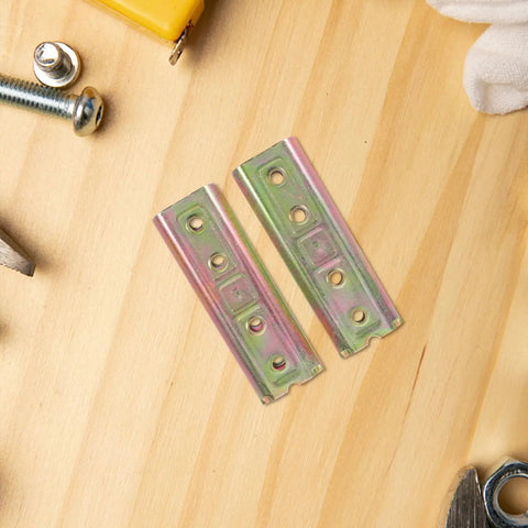 Sectional Sofa Connectors For Stable Interlocking In Small Apartments, 2 Pack Iron Couch Frame Hardware on wooden surface