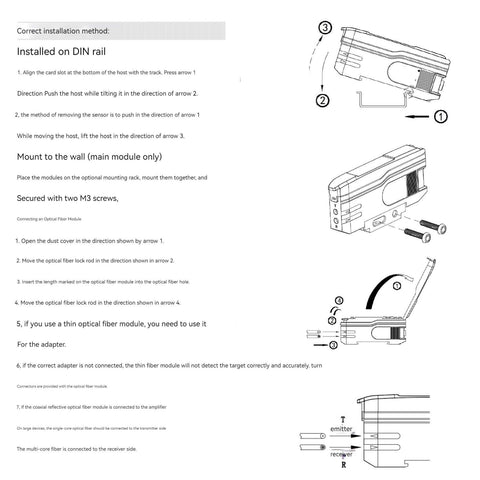 Installation guide for FS N13 Fiber Optic Amplifier And Diffuse Induction Photoelectric Switch For Long Distance Optical Communications