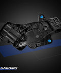 OEM Style Tailgate Actuator For Ford F150 F250 F350 2017 To 2021 Rear Gate Power Lock showcased in black with blue accents.
