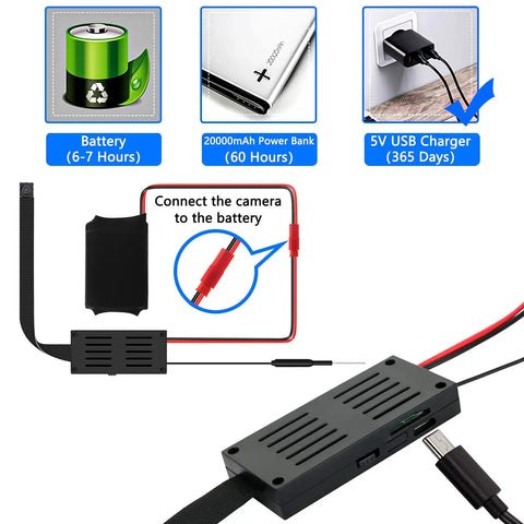 Connection setup for Mini Camera 1080P HD Portable With 7 Hours Battery Life, DIY Setup and Easy Use, no audio