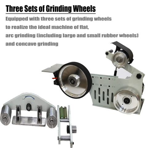 Pro Level Heavy Duty Belt Sander And Knife Grinder With Variable Speed Control, smooth rolling grinding wheels and three grinding options