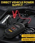 Digital Vacuum Pressure Gauge For Cars with Temperature Compensation and 12V power connected to car battery.