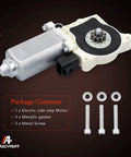 Direct Replacement Electric Side Step Motor Kit For Running Boards, Plug And Play Upgrade For Electric Side Steps, Compatible With GM Dodge Hummer SUVs, Fits A10049-113 And OE Mounting, shown with gaskets and screws.