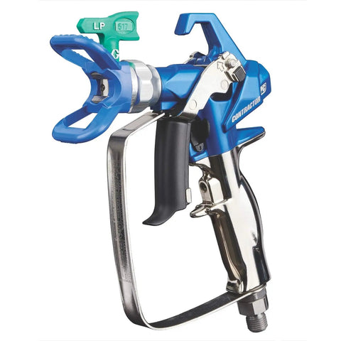 Job Site Ready Airless Paint Spray Gun Featuring No Sweat Adjustments And RAC X Quick Swap Switch Tip for ergonomic control and precision.