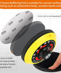 Turn Your Grinder Into A Beast Sander With This 5 Inch 114-Piece Sanding Disc Set, Hook And Loop Foam Backing Pad, 5/8-11 Threads