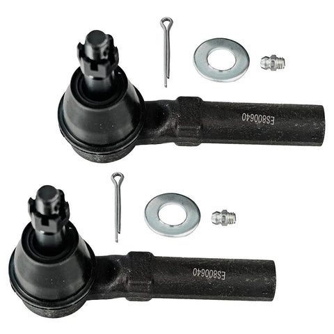 Two tie rod ends from Beefed Up 8pc Front Suspension Kit For 2010 Through 2017 Chevrolet Equinox And GMC Terrain 3.0L 3.6L Replacement