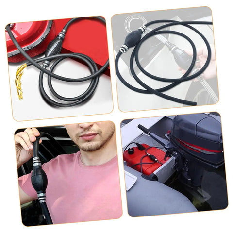 Durable Transfer Hose Pump Siphon Kit For Cars And Equipment, Quick Hand Pump For Gasoline, Fuel And Oil, Easy Liquid Transfer, Optimizes Flow And Makes Siphoning A Breeze, black hose kit