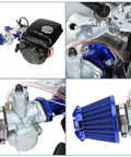 VM22 Carburetor Replacement for Predator 212cc 224cc GX200 Clones and Coleman 200cc Mini Bike Engines, four views