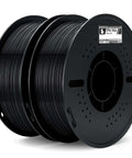 Two spools of TPU Filament 1.75mm Black 2Kg Twin Spool 95A Flexible Soft 3D Printing Filament for FDM Printers.
