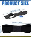 2 Pack Golf Trainer And Swing Correcting Arm Band Kit For Men And Women Golfers Beginners Grip Position Fix And Swing Mechanics Improvement For Consistent Shots Black, showing product sizes.