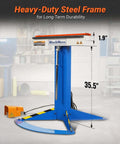 Heavy-duty steel frame of 24 Inch Industrial Magnetic Pan And Box Heavy Duty Sheet Metal Brake with electro magnetic clamping system.