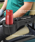 Golf Cart Armrest With Cup Holder And Rear Seat Rests For EZGO Club Car Yamaha And Most Golf Carts, 3rd Gen Upgrade, UV Resistant ABS