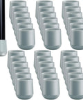36 Pack 7 Eighths Inch Folding Chair Leg Caps Heavy Duty Plastic End Caps Non Marring Glides Round Floor Protectors Grey