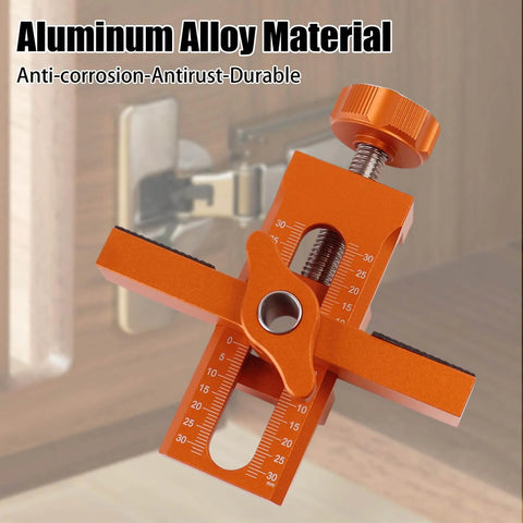 Adjustable Cabinet Door Positioning Tool And Mounting Jig For Frameless And Face Frame Cabinets Aluminum Alloy Construction