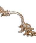 Vintage Zinc Alloy Cabinet Handles Set With Antique Silver Finish, European Style Carved Drawer Pulls for Wardrobe and Dresser
