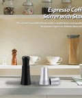 Espresso Distribution Tool With 0.35mm 304 Stainless Steel Needles Installed Plus 10 Extra Aluminum Alloy Handle Matte Black Stand