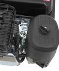 Close-up of 212cc Gas Engine With Horizontal Shaft 4-Stroke Workhorse For Farm And Industrial Jobs Hand Start Carburetor