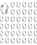 Easy Install T8 U Clip Light Fixture Holder Set Steel Pipe Clamps For Ceiling LED Tube Lights And Fluorescent Tubes Pack Of 36 Durable Silver Tone Mounts For Home Office Garage Workshop