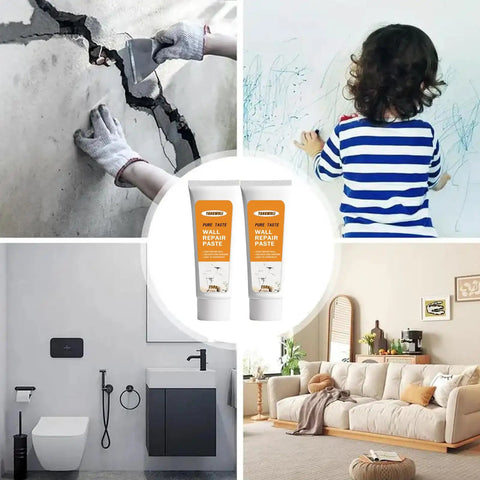 Drywall Repair Kit Set For Wall Cracks And Holes 2 Pack Spackle Paste With Scraper Sandpaper And Putty Knife Easy Fix Pro Grade