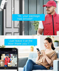 Wireless Outdoor Security Camera 1080P HD Battery Powered 9600mAh Up To 180 Days Battery Life AI Motion Detection in use