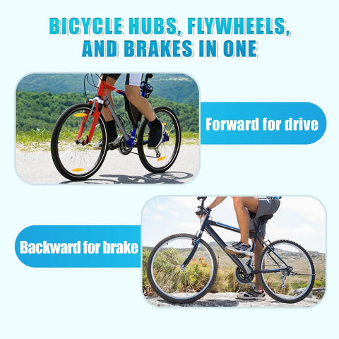 Image showing a cyclist using Coaster Brake Rear Hub For Bicycle 36 Hole Bike Hub With Easy Installation Backwards Brake Multi Function.