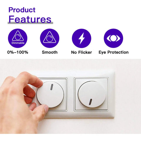 Hand adjusting dimmer switch with product features for G4 12V 20W Halogen Bulbs 12 Pack Bi Pin Base Dimmable 2700K Warm White T3.