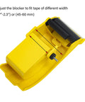Heavy Duty Ergonomic Packing Tape Gun Dispenser Adjustable 2 Inch Box Sealer showing adjustable tape blocker and durable ABS design.