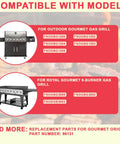 Compatible models for Heat Plate Replacement Parts For Outdoor Gourmet And Royal Gourmet Gas Grills Porcelain Steel Heavy Duty