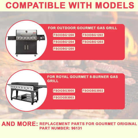 Compatible models for Heat Plate Replacement Parts For Outdoor Gourmet And Royal Gourmet Gas Grills Porcelain Steel Heavy Duty