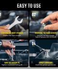 Steps for using Grease Fittings Kit 110 Piece SAE Zerk Fittings Assortment with wrench and installation process