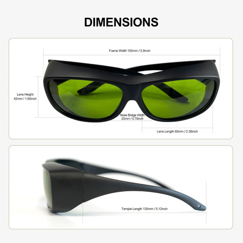 Kickass Laser Safety Goggles For IPL And Fiber Laser Top Shelf OD7 Glasses Blocking 800 To 1100Nm With Heavy Duty UV IR Shielding For Hair Removal Shops And Industrial Labs Pro Grade Impact Proof Frame With Crisp Optics