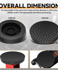 Floor Jack Rubber Pad 2 Pack Universal 4 Ton Pad Adapter With Pinch Weld Side Rail Protector showing dimensions and texture.