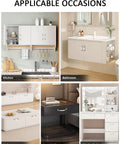 Applications of 10 Pack 4 Inch Satin Nickel Cabinet Pulls in kitchen, bathroom, vanity cabinets, living room, bedside table settings.