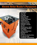 Tough As Nails Electric Rebar Bender Cutter Combo Smashes 1-1/4 Inch Steel Bars With A Sick 3000W Motor for precise bends.