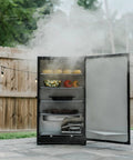 Digital Electric Vertical BBQ Smoker With Patented Side Wood Chip Loader And Chrome Racks 710 Square Inches Model MB20071117