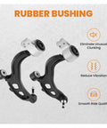 2x Front Lower Control Arm Set For Ford Taurus 2013 2018 And Lincoln MKS MKT 2003 2016 Replacement Bushing Kit with rubber bushing