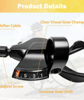 SL M315 7 Speed Right Thumb Gear Shifter for Mountain Road and Commuter Bikes with cable and gear indicators