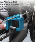 Beefy Pro Grade Chain Breaker And Alignment Tool Kit for Motorcycle ATV with blue CNC aluminum aligning tool on bike chain