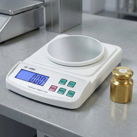 Digital Lab Scale With Zero Point Zero One Gram Precision For Education And Chemistry Labs, Mass Balance Weighing Device on table