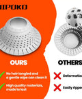Universal Silicone Bathtub Drain Strainer With Tall Dome Design showing durable gray silicone hair catcher with easy cleaning features.