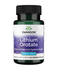 Bottle of Lithium Orotate Mood And Memory Support For Stress Prone Adults, 5 Mg Elemental Lithium, Brain Boost, 60 Veggie Capsules