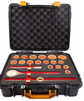 Kickass 21 Piece Non Sparking Tool Set Featuring Hella Tough Die Forged Beryllium Copper Sockets And A Smooth Three Quarter Inch Drive Ratchet Wrench With Sliding T Handle Extension in case