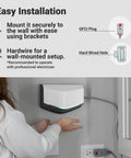 Lightning Fast Hand Dryer For Home And Commercial Bathrooms, Touchless Operation installed on wall with hand underneath