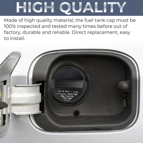 Fuel Cap Replacement For 2012 Through 2020 Nissan Infiniti Altima Murano Pathfinder Versa Note QX60 JX35 installed on vehicle.