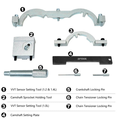 Turbo Engine Timing Tool Kit for Chevy Vauxhall Opel Aveo Cruze Orlando 1.0L 1.2L 1.4L Pro Grade Camshaft and Crankshaft Alignment components