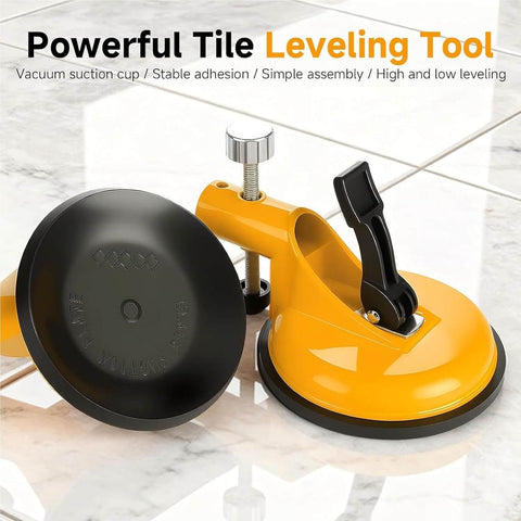 Go-To Adjustable Height Setter With Heavy Duty Vacuum Suction Cups For Precise Countertop And Floor Leveling in yellow