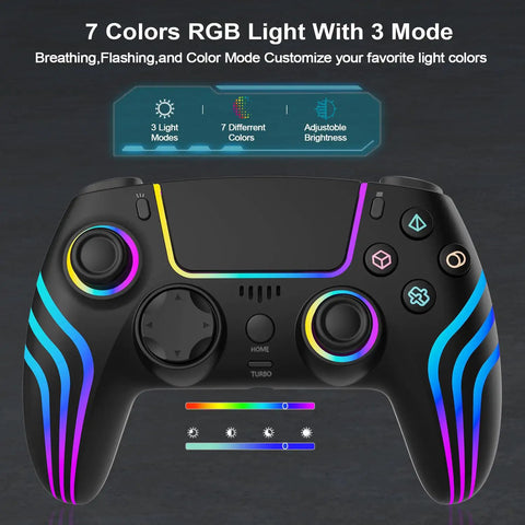 Wireless PS5 Controller For PS5 And PC With Bluetooth Plug And Play Rechargeable 1500mAh Battery Dual Vibration Motion Sensor