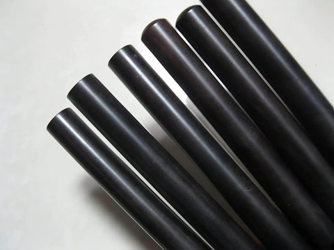 10 Pack 15 Cm Long 1.2 Cm Diameter Purple Sandalwood Dowel Pins For Woodworking And Pen Making displayed vertically