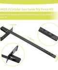 Two Pack 1640958 Metal Circular Saw Guide Rip Fence Kit showing 9.35 inch rail for precise cutting and durable all-metal design.